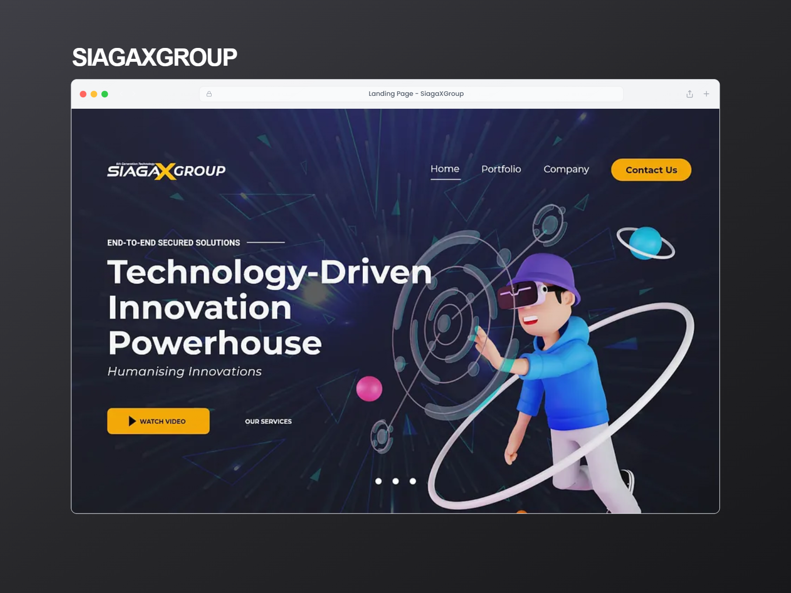 SiagaXGroup landing page cover