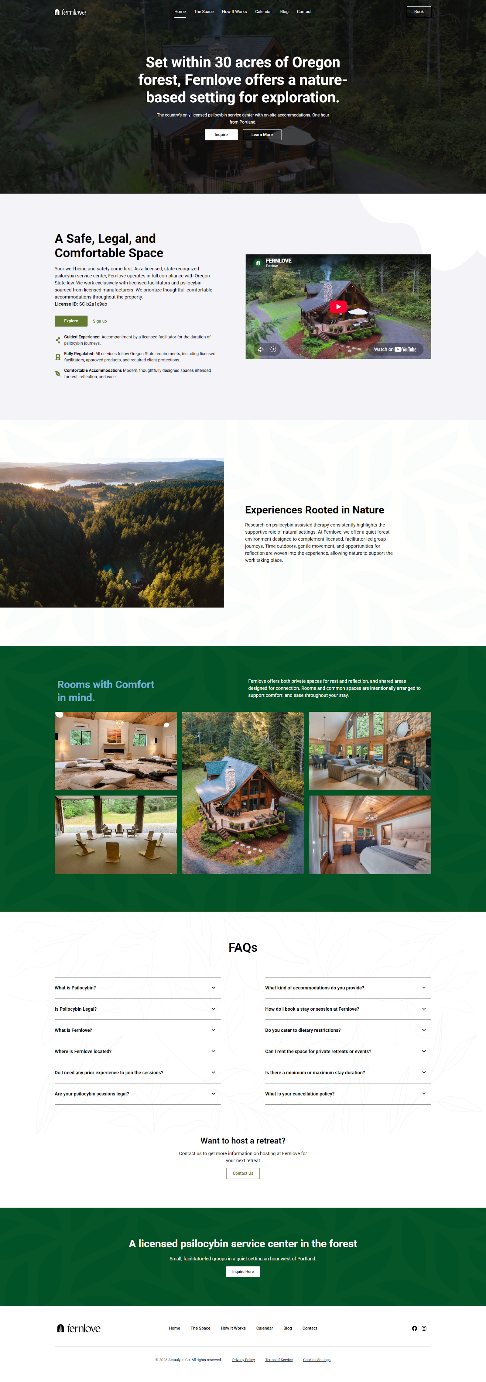 Fernlove full-page website design